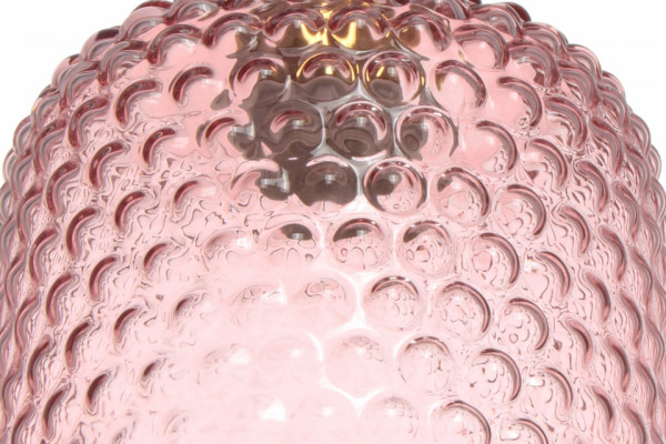 Lustra din sticla Irene roz, un bec