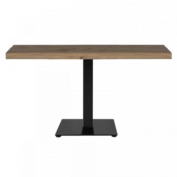 Masa de bar dreptunghiulara din lemn de stejar Gastronomy 110x120x80 cm maro inchis