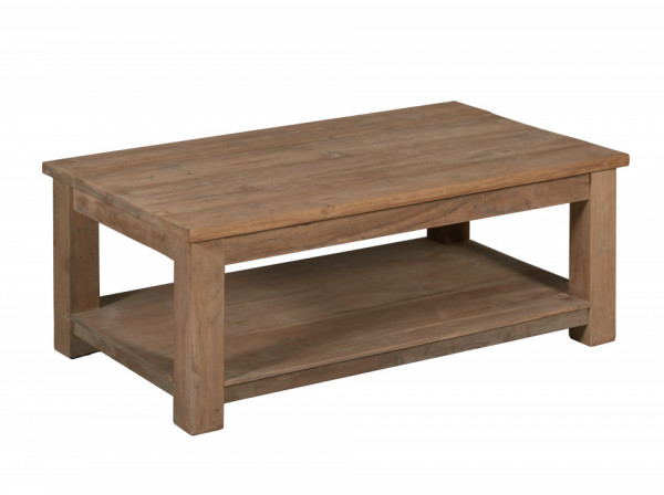Masuta de cafea dreptunghiulara din lemn cu spatiu de depozitare Shelf 135x75x45 cm maro