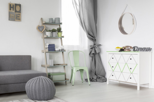 Oglinda rotunda cu rama din MDF/poliuretan alba Ultima, 3,5-7,5cm (L / D) x 49,5cm (W) x 49,5cm (H)
