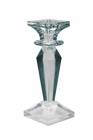 Suport lumanare din sticla de cristal Floretta II, transparent