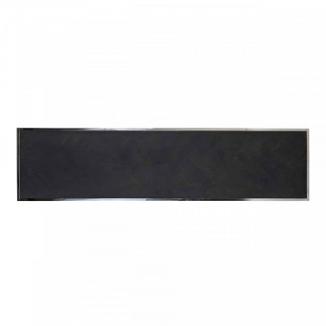 Masuta de cafea dreptunghiulara din otel si stejar Blackbone 160x40x40 negru/argintiu