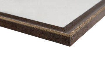 Oglinda dreptunghiulara cu rama din polistiren maro închis/aurie Gilbert, 69,5cm (L) x 49,5cm (L) x 1,6cm (H)