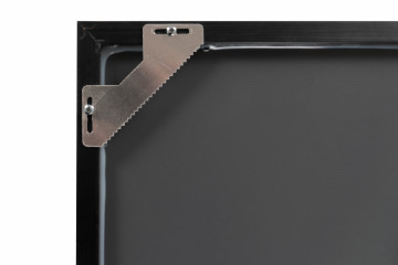 Oglinda dreptunghiulara cu rama din polistiren neagra/argintie Cliff, 68cm (L) x 48cm (L) x 1.6cm (H)