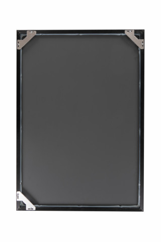Oglinda dreptunghiulara cu rama din polistiren gri argintie/neagra Cliff, 68cm (L) x 48cm (L) x 1.6cm (H)