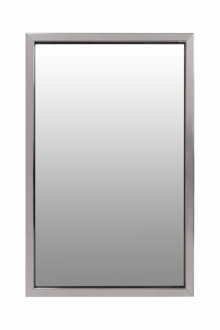 Oglinda dreptunghiulara cu rama din polistiren argintie/neagra Cliff, 56cm (L) x 36cm (W) x 1.6cm (H )