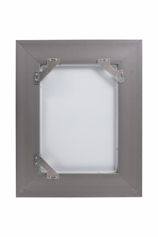 Oglinda dreptunghiulara cu rama din polistiren argintie Scott, 45,5cm (L) x 36,5cm (L) x 5,2cm (H)