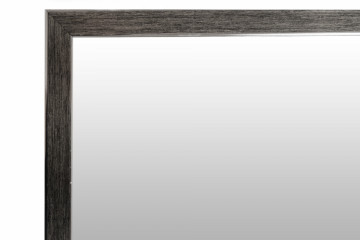 Oglinda dreptunghiulara cu rama din polistiren gri argintie/neagra Cliff, 56cm (L) x 36cm (W) x 1.6cm (H )