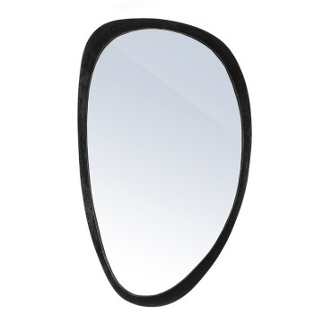 Oglinda ovala cu rama neagra Plecto, 120 x 5 x 70 cm