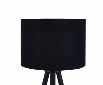 Lampadar din lemn/metal/tesatura THIS & THAT 154 cm negru, un bec