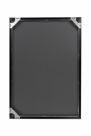 Oglinda dreptunghiulara cu rama din polistiren neagra/argintie Cliff, 68cm (L) x 48cm (L) x 1.6cm (H)