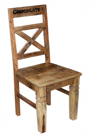 Set 2 scaune din lemn Rustic maro