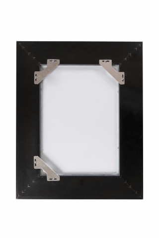 Oglinda dreptunghiulara cu rama din polistiren neagra/aurie Harper, 44,8cm (L) x 35,8cm (L) x 1,8cm (H)