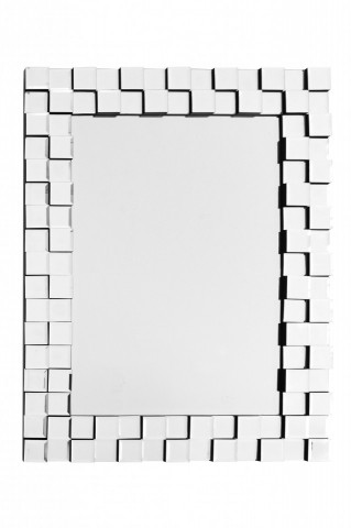 Oglinda dreptunghiulara cu rama din sticla argintie Dionysos, 2.8cm (L / D) x 65cm (l) x 85cm (H)