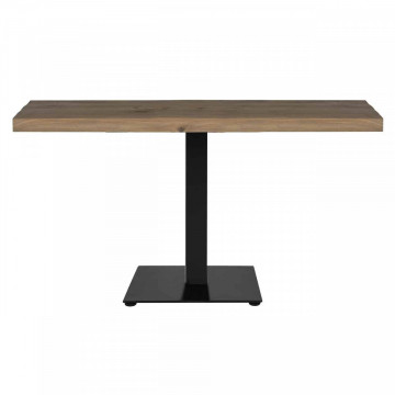 Masa de bar dreptunghiulara din lemn de stejar Gastronomy 110x120x80 cm maro inchis