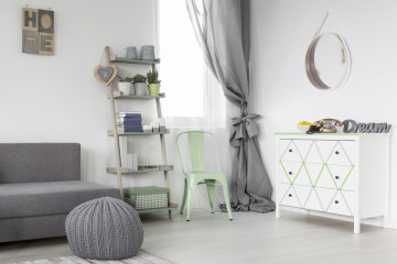 Oglinda rotunda cu rama din MDF/poliuretan alba Ultima, 3,5-7,5cm (L / D) x 49,5cm (W) x 49,5cm (H)