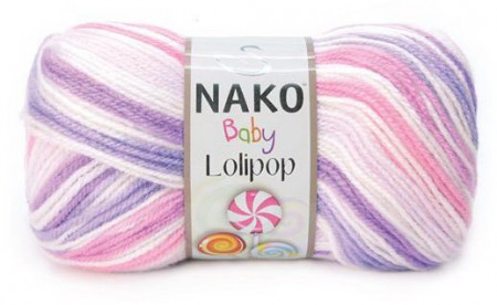 Poze Fir de tricotat sau crosetat - Fire tip mohair din acril degrade Nako Lolipop mix 80434