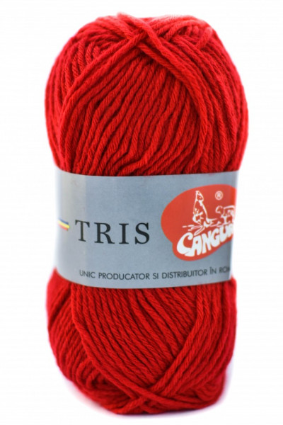 Poze Fir de tricotat sau crosetat - Fire tip mohair din acril CANGURO - TRIS ROSU 310
