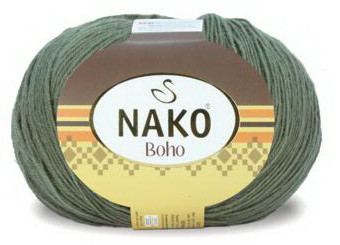 Poze Fir de tricotat sau crosetat - Fire tip mohair din lana si polyamida Nako BOHO VERDE 12537