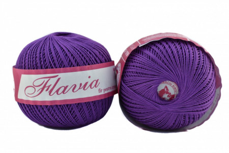 Poze Fir de tricotat sau crosetat - Fire Bumbac 100% FLAVIA ROMANOFIR BOBINA MOV 1226