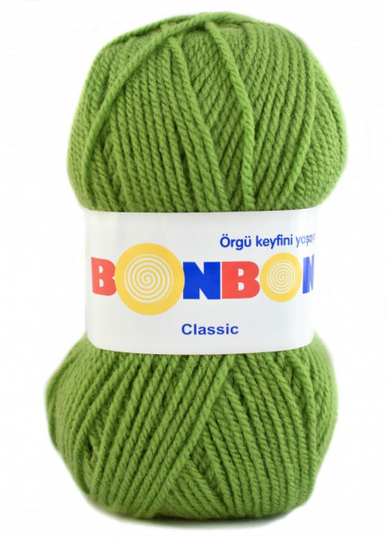 Poze Fir de tricotat sau crosetat - Fire tip mohair din acril BONBON CLASIC VERDE 98204