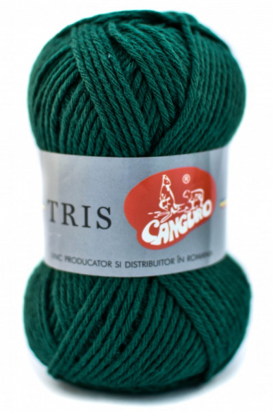 Poze Fir de tricotat sau crosetat - Fire tip mohair din acril CANGURO - TRIS VERDE 327