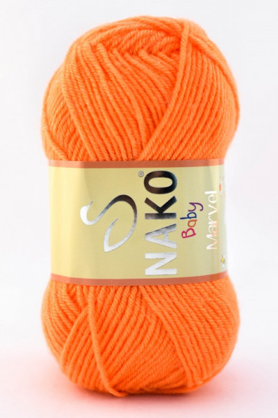 Poze Fir de tricotat sau crosetat - Fire tip mohair din acril Nako Baby MARVEL PORTOCALIU (FLUO) 4566