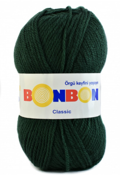 Poze Fir de tricotat sau crosetat - Fire tip mohair din acril BONBON CLASIC VERDE 98321