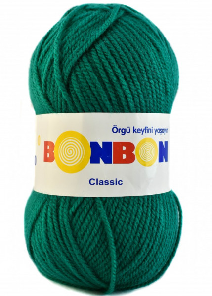 Poze Fir de tricotat sau crosetat - Fire tip mohair din acril BONBON CLASIC VERDE 98325