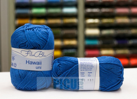 Poze Fir de tricotat sau crosetat - Fire amestec Bumbac 100% GRUNDL HAWAII UNI - ALBASTRU - 08