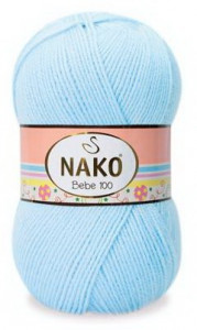 Fir de tricotat sau crosetat - Fire tip mohair din acril Nako Baby bleo 23072