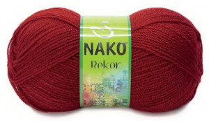 Fir de tricotat sau crosetat - Fire tip mohair din acril premium Nako REKOR ROSU 1175