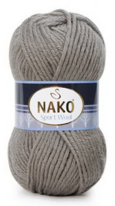 Fir de tricotat sau crosetat - Fire tip mohair din acril si lana Nako Sport Wool GRI 922