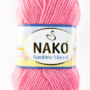 Fir de tricotat sau crosetat - Fire tip mohair din acril Nako Baby MARVEL ROZ 6837