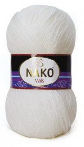 Fir de tricotat sau crosetat - Fire tip mohair din acril premium Nako VALS CREAM 835