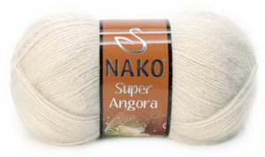 Fir de tricotat sau crosetat - Fire tip mohair acril NAKO SUPER ANGORA BEJ 4512