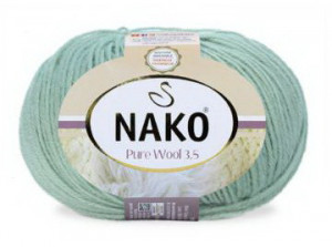 Fir de tricotat sau crosetat - Fire tip mohair din lana 100% Nako PURE WOOL 3.5 VERNIL 12348