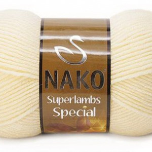 Fir de tricotat sau crosetat - Fire tip mohair din lana 50% si acril 50% Nako Superlambs Special cream 256