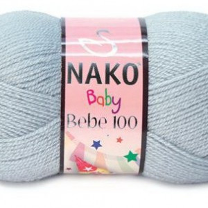Fir de tricotat sau crosetat - Fire tip mohair din acril Nako Baby GRI 4895