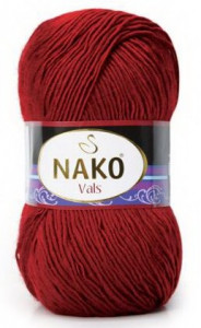 Fir de tricotat sau crosetat - Fire tip mohair din acril premium Nako VALS ROSU 1175