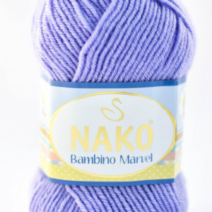 Fir de tricotat sau crosetat - Fire tip mohair din acril Nako Baby MARVEL LILA 4480