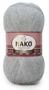 Fir de tricotat sau crosetat - Fire tip mohair acril NAKO ANGORA LUKS GRI 195