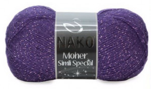 Fir de tricotat sau crosetat - Fire tip mohair acril NAKO MOHER SIMLI SPECIAL MOV 4743