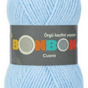 Fir de tricotat sau crosetat - Fire tip mohair din acril BONBON CUORE - BLEO - 98669