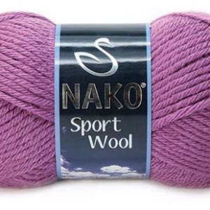 Fir de tricotat sau crosetat - Fire tip mohair din acril si lana Nako Sport Wool mov 1048