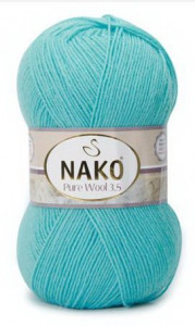 Fir de tricotat sau crosetat - Fire tip mohair din lana 100% Nako PURE WOOL 3,5 BLEO 10705