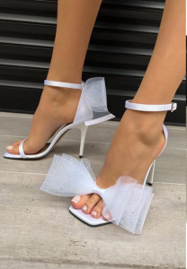 Sandale Bow White