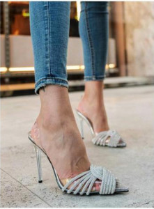 Pantofi Mira Silver