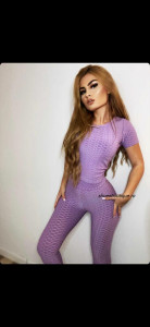 Set Fitness violet&short