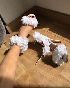 sandale nunta mireasa albe pantofi eleganti